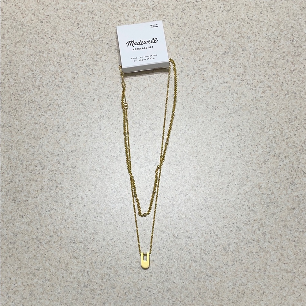 Madewell | Two-Pack U Pendant Necklace Set